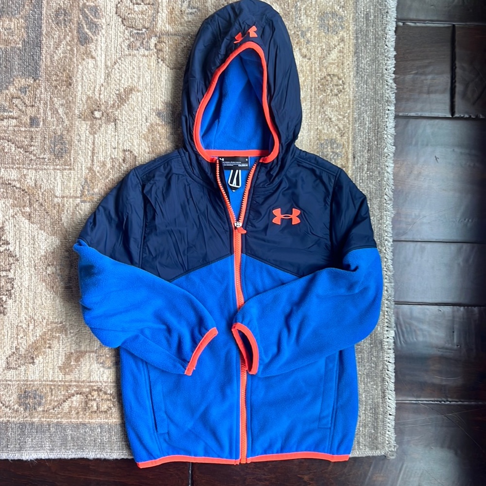Boys Under Armour light weight jacket with hoodie